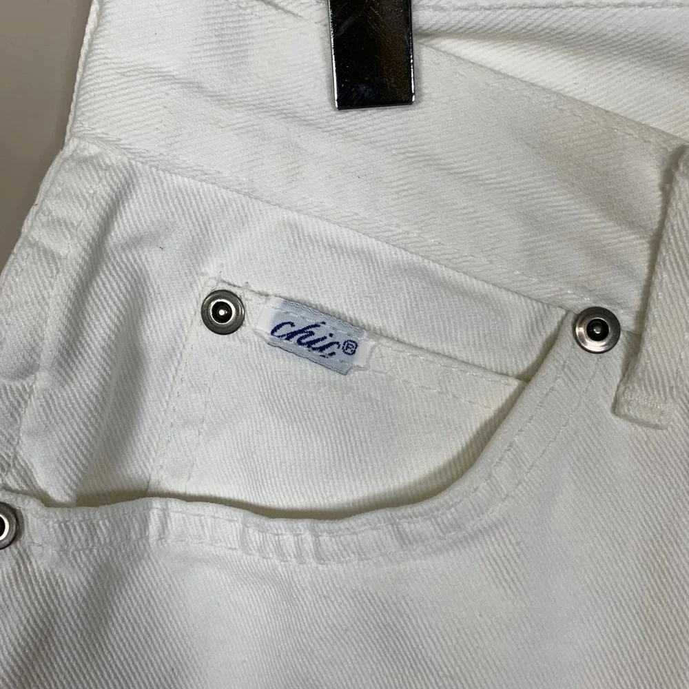 Vintage 80-90's Chic White Denim High Rise Mom Jorts/Shorts No Size READ